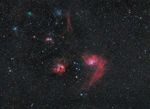 Kometa C/2018 Y1 Iwamoto w gwiazdozbiorze Woźnicy