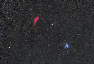 Mgławica Kalifornia NGC 1499, Plejady M45
