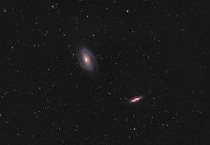 Galaktyka Cygaro (M82) oraz Galaktyka Bodego (M81)