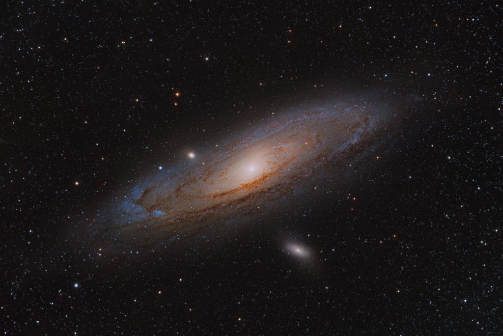 Galaktyka Andromedy M31, M32, M110