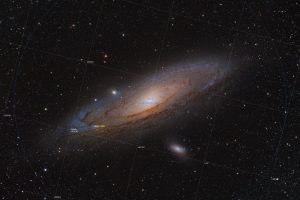 Galaktyka Andromedy M31, M32, M110